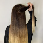 woman with extensions