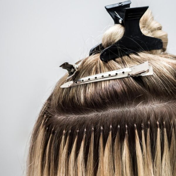 applied hair extensions