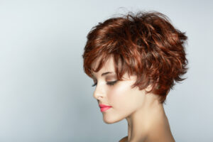woman with short hair