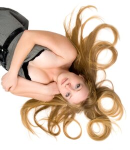 woman with professional hair extensions