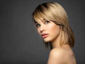 short haired woman